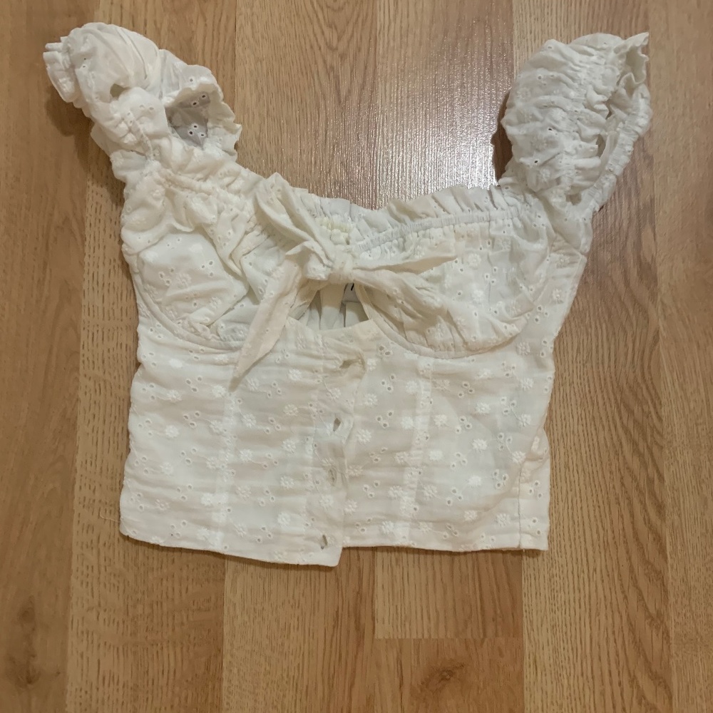 Princess Polly Button Up and Tie Top